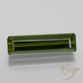 1.38ct Natural Earthy Green Tourmaline, Emerald Cut, VS-SI