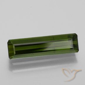 1.38 ct Green Tourmaline Stone, Natural Tourmaline in Octagon Facet Shape for Sale