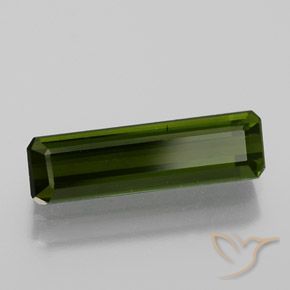 1.62 ct Green Tourmaline Stone, Natural Tourmaline in Octagon Facet Shape for Sale