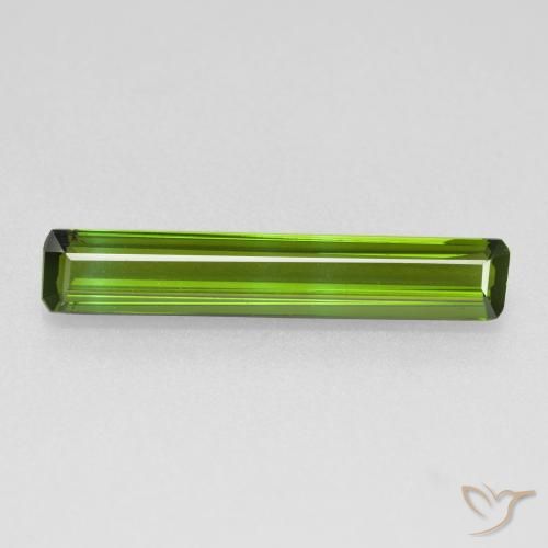 1.53ct Natural Seaweed Green Tourmaline, Emerald Cut, VVS-VS