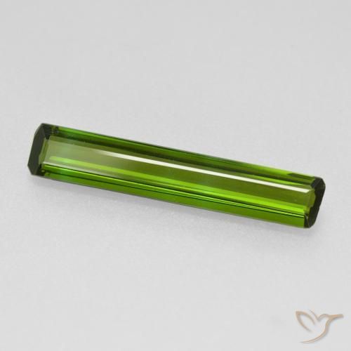 1.53 ct Green Tourmaline Stone, Natural Tourmaline in Octagon Facet Shape for Sale