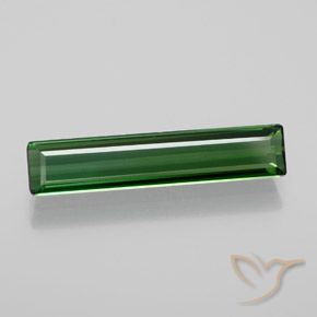 1.72ct Natural Medium Green Tourmaline, Emerald Cut, VVS