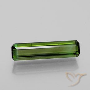 1.29ct Natural Earthy Green Tourmaline, Emerald Cut, VS-SI