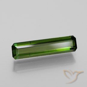 1.29 ct Green Tourmaline Stone, Natural Tourmaline in Octagon Facet Shape for Sale