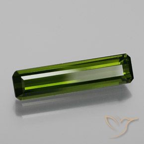 1.29 ct Green Tourmaline Stone, Natural Tourmaline in Octagon Facet Shape for Sale