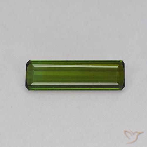 1.09ct Natural Deep Green Tourmaline, Emerald Cut, VVS
