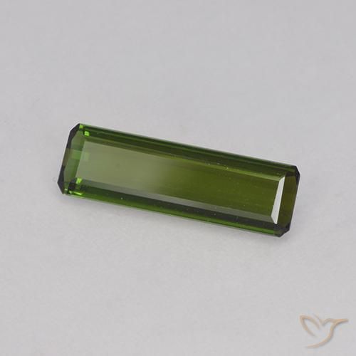 1.09 ct Green Tourmaline Stone, Natural Tourmaline in Octagon Facet Shape for Sale