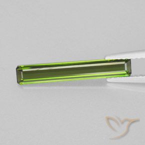 1.25ct Natural Warm Green Tourmaline, Emerald Cut, VVS