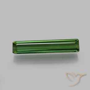 1.37ct Natural Deep Green Tourmaline, Emerald Cut, VS