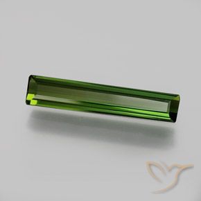 1.58 ct Green Tourmaline Stone, Natural Tourmaline in Octagon Facet Shape for Sale