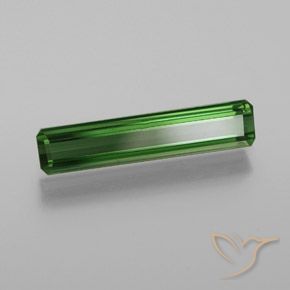 1.35 ct Green Tourmaline Stone, Natural Tourmaline in Octagon Facet Shape for Sale
