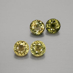 0.6ct Round Facet Golden Green Tourmaline Gem for sale 0.6ct Round Facet Golden Green Tourmaline Gem (ID: 378656)