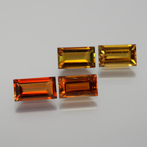 Deep Orange Tourmaline Gem - 0.7ct Baguette Facet (ID: 378839)