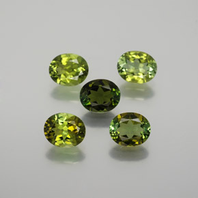 Seaweed Green Турмалин Камень - 0.6ct Фасетный Овал (ID: 378867)