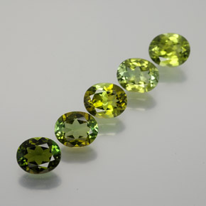 2.87 ctw Green Tourmaline Stones, Natural Tourmaline in Oval Facet Shape for Sale