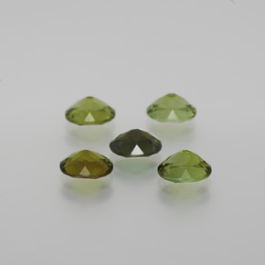 Tourmaline Gemstones in 5.9 x 4.9 mm Size for Sale, Tourmaline Stones in Seaweed Green Color