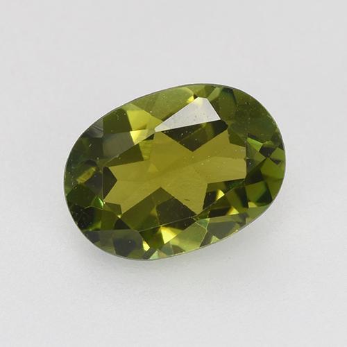 Темно-зеленый Турмалин Камень - 0.8ct Фасетный Овал (ID: 378873)