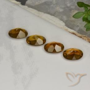 Tourmaline Gemstones in 7 x 5 mm (calibrated) Size for Sale, Tourmaline Stones in Caramel Brown Color