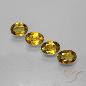 2.8 ct Loose Yellow Tourmaline, 6.9 x 5 mm Oval Cut From Mozambique, Photo A