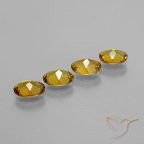 Tourmaline Gemstones in 7 x 5 mm (calibrated) Size for Sale, Tourmaline Stones in Dark Gold Color