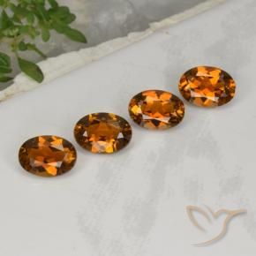 3.04 ctw Orange Tourmaline Stones, Natural Tourmaline in Oval Facet Shape for Sale