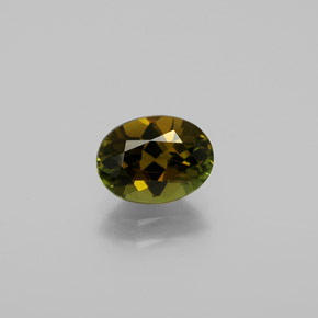1.28 ct Green Tourmaline Gemstone, Tourmaline Gem in Oval Facet Shape for Sale.
