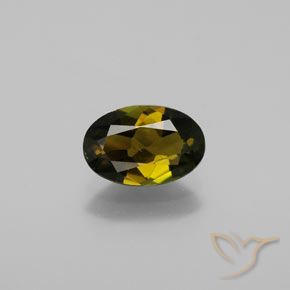 1.27 ct Loose Yellow Tourmaline, 9 x 6 mm Oval Cut From Mozambique, Photo A