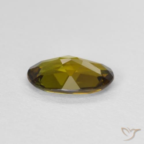 Tourmaline Gemstone in 8 x 5 mm (calibrated) Size for Sale, Tourmaline Stone in Medium Gold Color