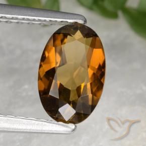 0.82 ct Brown Tourmaline Stone, Natural Tourmaline in Oval Facet Shape for Sale