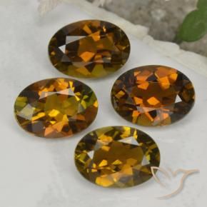 3.01 ctw Brown Tourmaline Stones, Natural Tourmaline in Oval Facet Shape for Sale