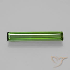 2.54ct Natural Deep Green Tourmaline, Emerald Cut, VVS