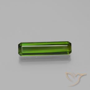 2.16ct Natural Earthy Green Tourmaline, Emerald Cut, VS-SI