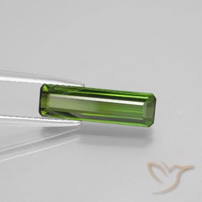2.38 ct Green Tourmaline Stone, Natural Tourmaline in Octagon Facet Shape for Sale