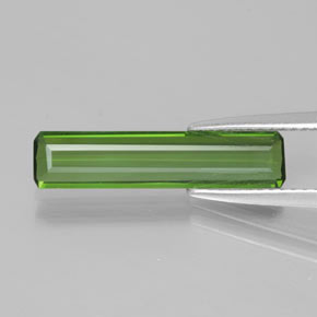 1.75 ct Green Tourmaline Gemstone, Tourmaline Gem in Octagon Facet Shape for Sale.