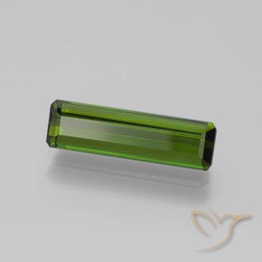 1.52 ct Green Tourmaline Stone, Natural Tourmaline in Octagon Facet Shape for Sale
