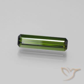 1.52 ct Green Tourmaline Stone, Natural Tourmaline in Octagon Facet Shape for Sale