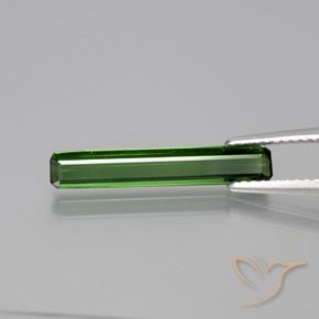 1.67ct Natural Dark Green Tourmaline, Emerald Cut, VVS-VS