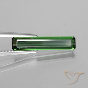 1.50 ct Green Tourmaline Stone, Natural Tourmaline in Octagon Facet Shape for Sale