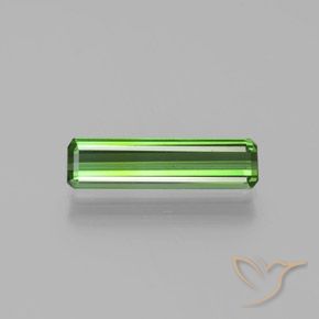 1.24ct Natural Medium Green Tourmaline, Emerald Cut, VS