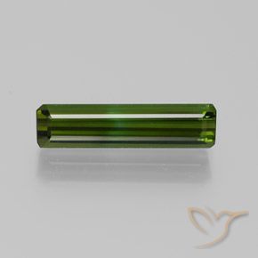 1.51ct Natural Earthy Green Tourmaline, Emerald Cut, VVS