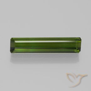 1.84ct Natural Earthy Green Tourmaline, Emerald Cut, VVS