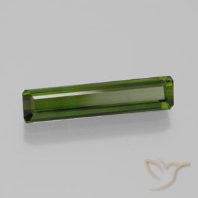 1.84 ct Green Tourmaline Stone, Natural Tourmaline in Octagon Facet Shape for Sale