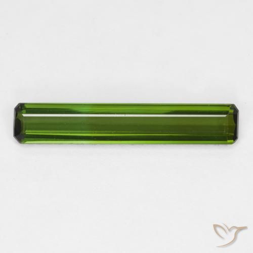 1.26 ct Green Tourmaline Stone, Natural Tourmaline in Octagon Facet Shape for Sale