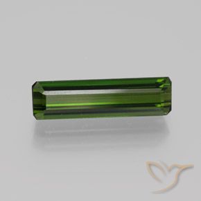 1.97 ct Green Tourmaline Gemstone, Tourmaline Gem in Octagon Facet Shape for Sale.