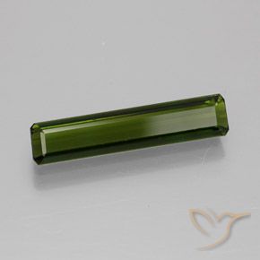 1.55 ct Green Tourmaline Stone, Natural Tourmaline in Octagon Facet Shape for Sale