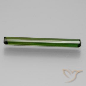 Tourmaline Gemstone in 23.1 x 3.3 mm Size for Sale, Tourmaline Stone in Deep Forest Green Color