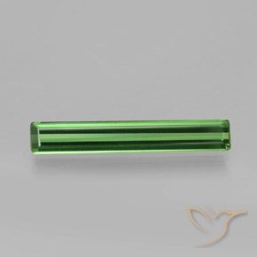 1.35ct Natural Medium Green Tourmaline, Emerald Cut, VS