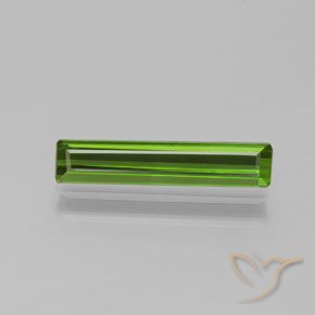1.23ct Natural Medium Green Tourmaline, Emerald Cut, VVS-VS