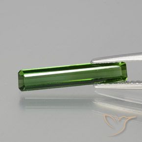 1.45ct Natural Dark Green Tourmaline, Emerald Cut, VVS-VS