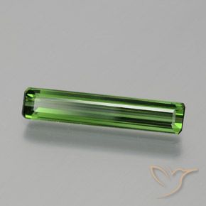 1.35 ct Green Tourmaline Stone, Natural Tourmaline in Octagon Facet Shape for Sale